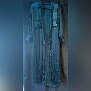 Zara Teal Long Sleeve Dress